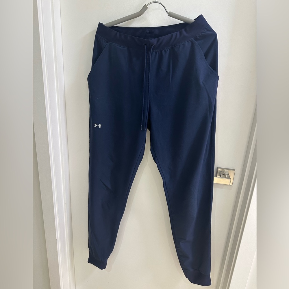 Under Armour HeatGear Joggers Women’s M Navy Athletic Workout Pants